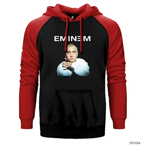 Eminem Cuff Çift Renk Reglan Kol Sweatshirt / Hoodie
