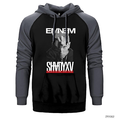 Eminem Shady XV Çift Renk Reglan Kol Sweatshirt / Hoodie