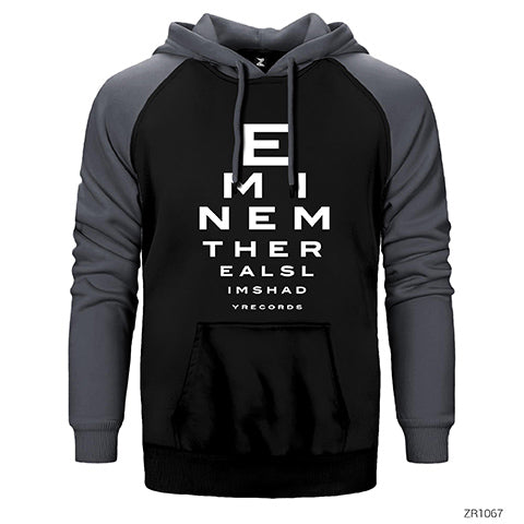 Eminem The Real Slim Shady Çift Renk Reglan Kol Sweatshirt / Hoodie