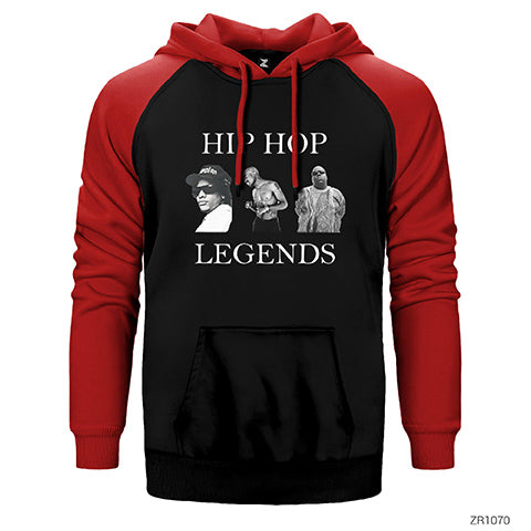 Hip Hop Legends Tupac Shakur Biggie Eazy Çift Renk Reglan Kol Sweatshirt / Hoodie