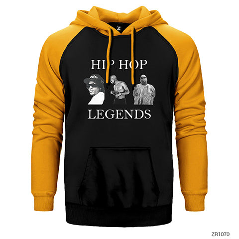 Hip Hop Legends Tupac Shakur Biggie Eazy Çift Renk Reglan Kol Sweatshirt / Hoodie