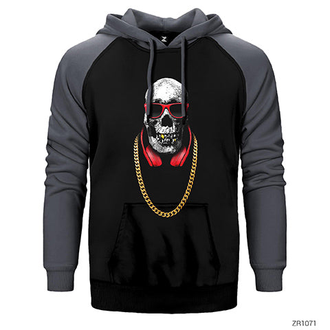 Hip Hop Pirate Çift Renk Reglan Kol Sweatshirt / Hoodie