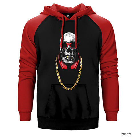 Hip Hop Pirate Çift Renk Reglan Kol Sweatshirt / Hoodie