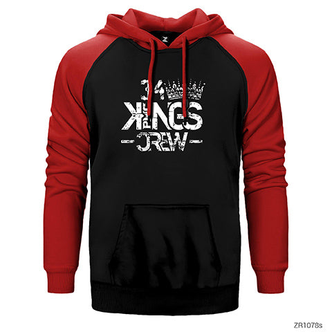 King Crew PMC Çift Renk Reglan Kol Sweatshirt / Hoodie