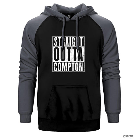 NWA Straight Outta Compton Çift Renk Reglan Kol Sweatshirt / Hoodie