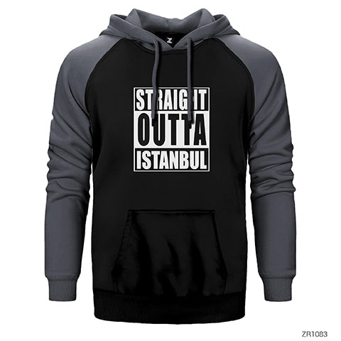 NWA Straight Outta Istanbul Çift Renk Reglan Kol Sweatshirt / Hoodie