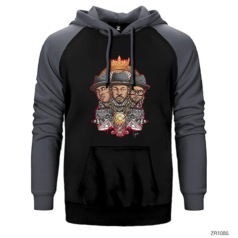Rap Kings Çift Renk Reglan Kol Sweatshirt / Hoodie