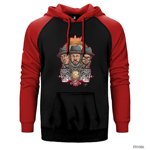 Rap Kings Çift Renk Reglan Kol Sweatshirt / Hoodie
