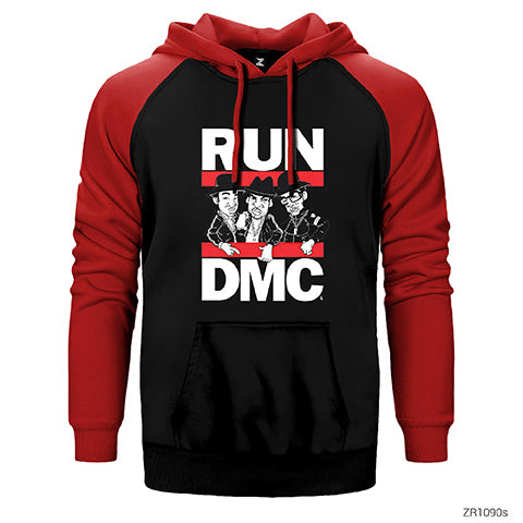 Run Dmc Group Çift Renk Reglan Kol Sweatshirt / Hoodie