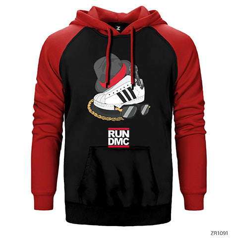 Run Dmc Shoes Çift Renk Reglan Kol Sweatshirt / Hoodie