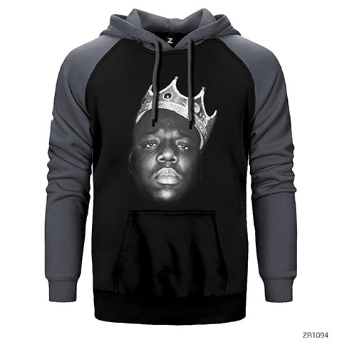 The Notorious Biggie Çift Renk Reglan Kol Sweatshirt / Hoodie