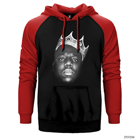 The Notorious Biggie Çift Renk Reglan Kol Sweatshirt / Hoodie