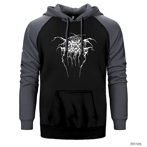 Dark Throne Çift Renk Reglan Kol Sweatshirt / Hoodie