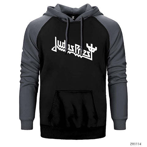 Judas Priest Classic Çift Renk Reglan Kol Sweatshirt / Hoodie