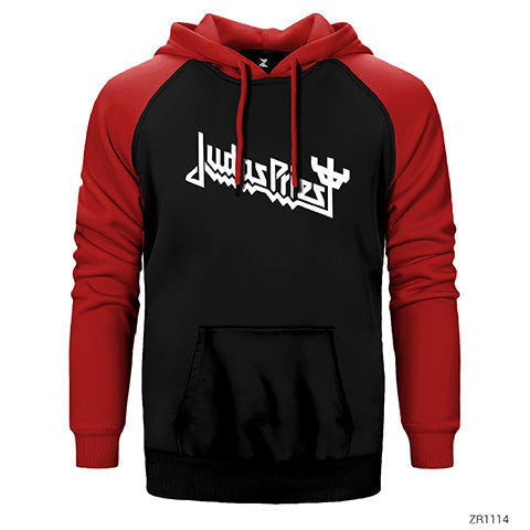 Judas Priest Classic Çift Renk Reglan Kol Sweatshirt / Hoodie