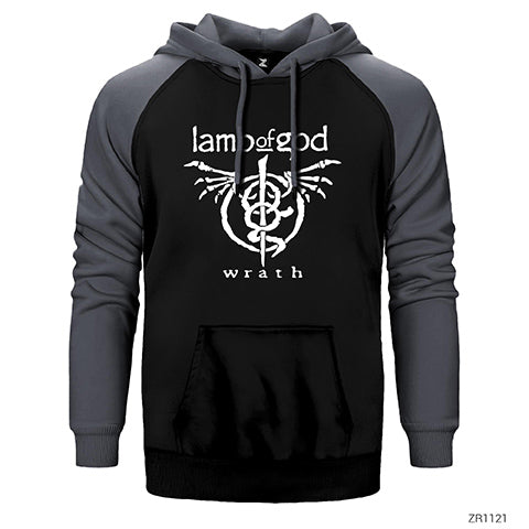 Lamb of God Wrath Çift Renk Reglan Kol Sweatshirt / Hoodie