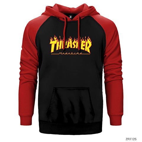 Thrasher Çift Renk Reglan Kol Sweatshirt / Hoodie