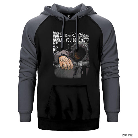 Children of Bodom Are You Dead Yet Çift Renk Reglan Kol Sweatshirt / Hoodie