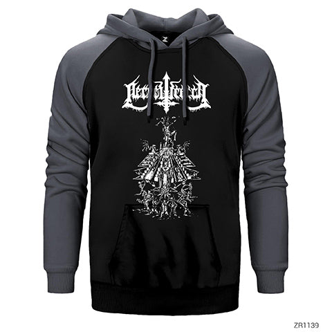 Necrowretch Çift Renk Reglan Kol Sweatshirt / Hoodie