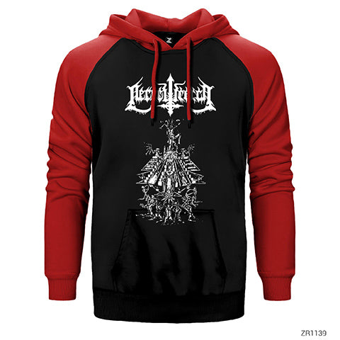 Necrowretch Çift Renk Reglan Kol Sweatshirt / Hoodie