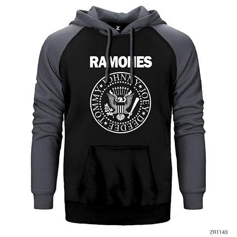 Ramones BW Çift Renk Reglan Kol Sweatshirt / Hoodie