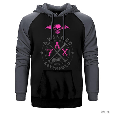 Avenged Sevenfold A7X Çift Renk Reglan Kol Sweatshirt / Hoodie