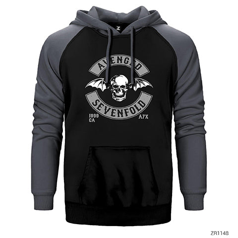 Avenged Sevenfold Back Patch Çift Renk Reglan Kol Sweatshirt / Hoodie
