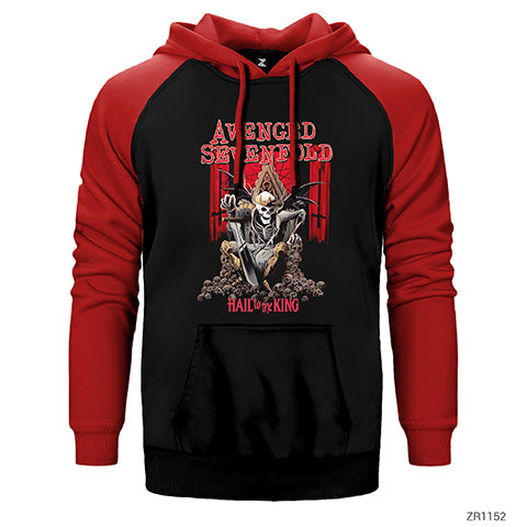 Avenged Sevenfold Hail to the King Çift Renk Reglan Kol Sweatshirt / Hoodie