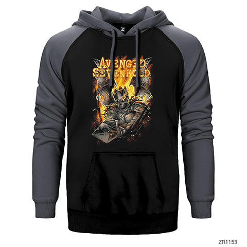 Avenged Sevenfold Knight Çift Renk Reglan Kol Sweatshirt / Hoodie