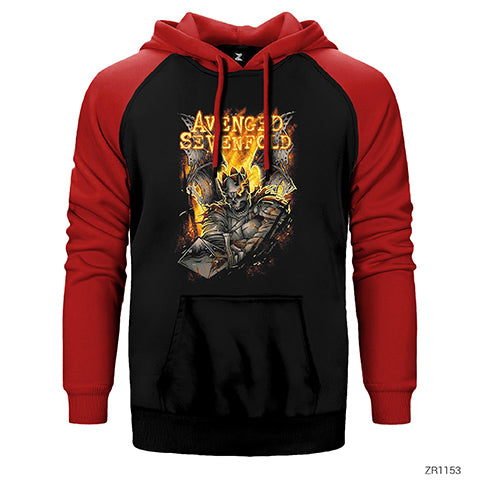 Avenged Sevenfold Knight Çift Renk Reglan Kol Sweatshirt / Hoodie