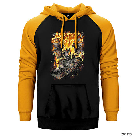 Avenged Sevenfold Knight Çift Renk Reglan Kol Sweatshirt / Hoodie