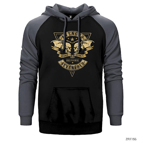 Avenged Sevenfold Orange County Çift Renk Reglan Kol Sweatshirt / Hoodie