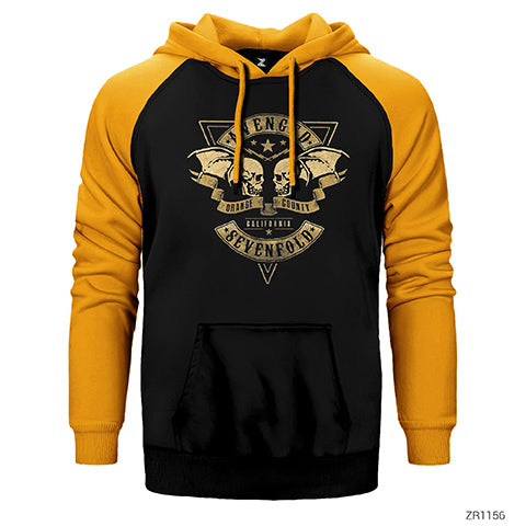 Avenged Sevenfold Orange County Çift Renk Reglan Kol Sweatshirt / Hoodie