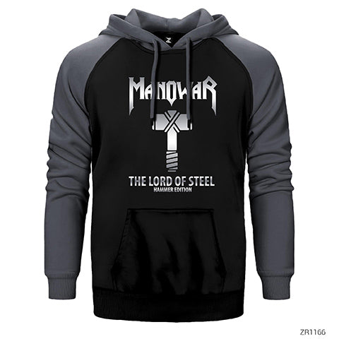 Manowar The Lord of Steel Çift Renk Reglan Kol Sweatshirt / Hoodie