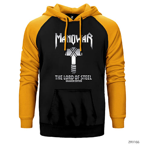 Manowar The Lord of Steel Çift Renk Reglan Kol Sweatshirt / Hoodie