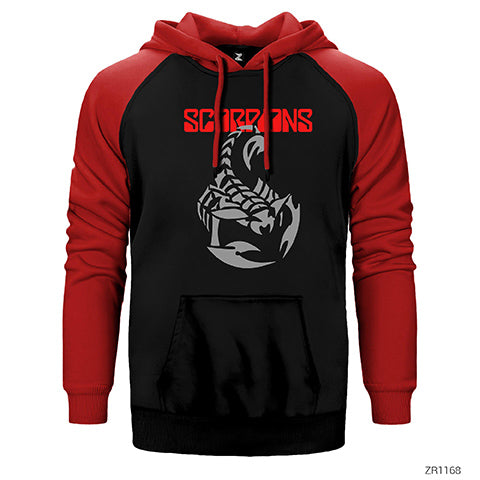 Scorpions Red Çift Renk Reglan Kol Sweatshirt / Hoodie