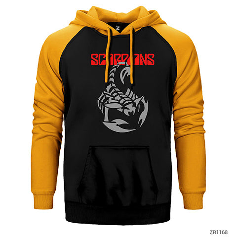 Scorpions Red Çift Renk Reglan Kol Sweatshirt / Hoodie