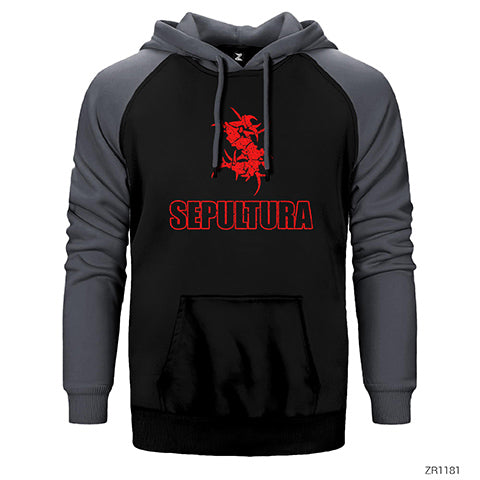 Sepultura Çift Renk Reglan Kol Sweatshirt / Hoodie