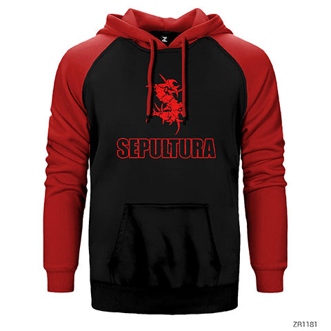 Sepultura Çift Renk Reglan Kol Sweatshirt / Hoodie