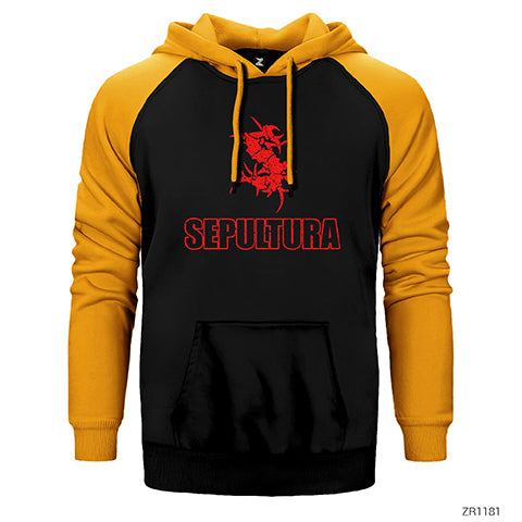 Sepultura Çift Renk Reglan Kol Sweatshirt / Hoodie