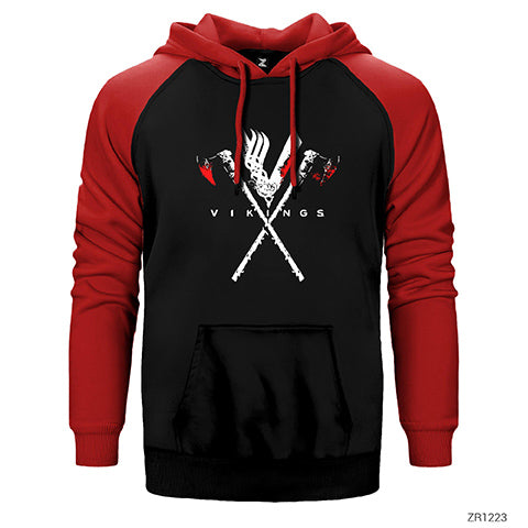 Vikings Tools Çift Renk Reglan Kol Sweatshirt / Hoodie