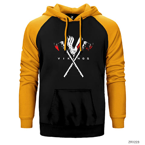 Vikings Tools Çift Renk Reglan Kol Sweatshirt / Hoodie