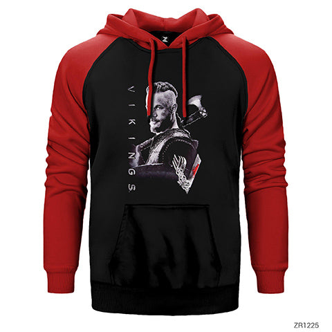 Vikings Ragnar 2 Çift Renk Reglan Kol Sweatshirt / Hoodie