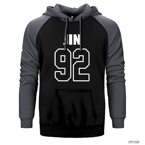 BTS Jin 92 Çift Renk Reglan Kol Sweatshirt / Hoodie