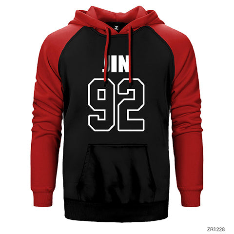 BTS Jin 92 Çift Renk Reglan Kol Sweatshirt / Hoodie