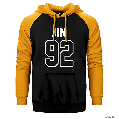 BTS Jin 92 Çift Renk Reglan Kol Sweatshirt / Hoodie
