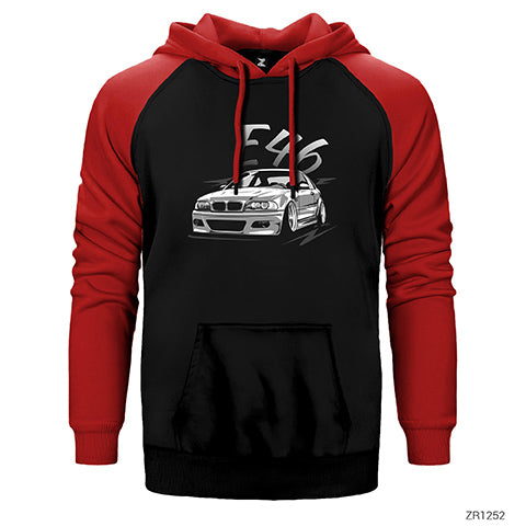 BMW E46 Tuning Çift Renk Reglan Kol Sweatshirt / Hoodie