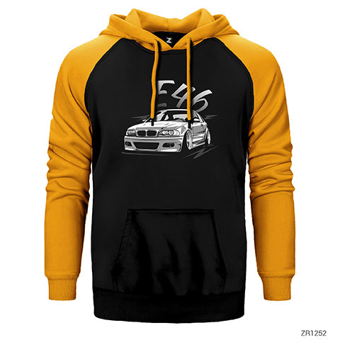 BMW E46 Tuning Çift Renk Reglan Kol Sweatshirt / Hoodie