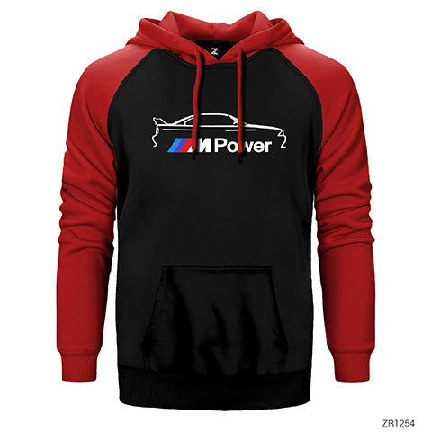 BMW M Power Çift Renk Reglan Kol Sweatshirt / Hoodie