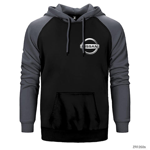 Nissan Logo Çift Renk Reglan Kol Sweatshirt / Hoodie